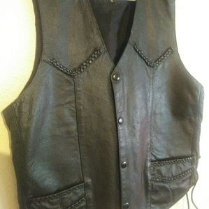 Black Leather Vest